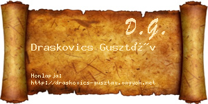 Draskovics Gusztáv névjegykártya