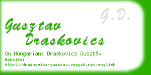 gusztav draskovics business card