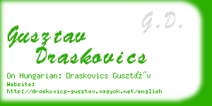 gusztav draskovics business card